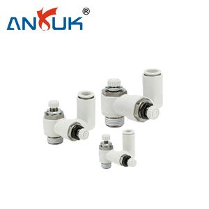 4mm 튜브 실린더용 SMC 속도 컨트롤러 AS1211F M5 나사 공압 유량 제어 소형 인라인 속도 조절기 - Product Image 5