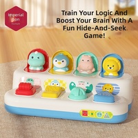 Jeu de cache-cache pour bébé, jouet éducatif pour le développement cognitif des doigts, apprentissage précoce avec boîte à interrupteurs sécurisée