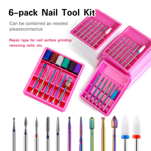 Gute Qualität Benutzer definiertes Logo Diamant Nagel bohrer Set Wolfram Edelstahl Nagel bohrer für Nagels tudio - Product Image 2