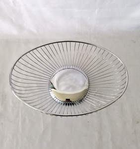 Cestino Ovale in Ferro Argentato per Pane e Patatine Fritte - Product Image 2