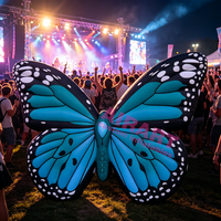 Décoration de fête sur le thème du jardin, papillon gonflable pour la cour, papillon gonflable suspendu pour fête de jardin