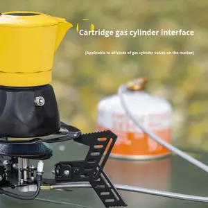 Réchaud de camping pliable en acier inoxydable style soucoupe volante, 4000W, allumage électronique, haute flamme, au butane - Product Image 3