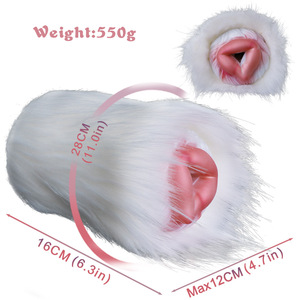Alieno aereo tazza di simulazione pelliccia animale alieno famoso dispositivo invertito animale animale alternativo pene maschio esercizio vibratore - Product Image 6
