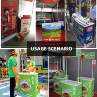 Table de promotion pliable pour publicité, stand alimentaire, kiosque, présentoir portable pour exposition