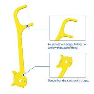 Hình dạng động vật màu polyethylene trẻ em nha khoa xỉa Picks 100 cái/túi - Product Image 3