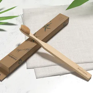 Custom Hotel Simple Bathroom Biodegradable Eco Friendly Adult Soft Disposable Travel Oral B Wooden Bamboo Toothbrush