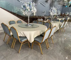 Evento mobiliário aluguer fornecedor grossista jantar mesa conjunto mesa redonda jantar e banquete cadeiras e mesas