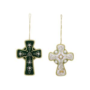 Décorations de Noël à la main Design Croix décoration de sapin de noël suspendus ornements - Product Image 1