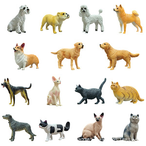 YIWUPOWER Modèle Animal de Simulation Chien Chat Caniche Shiba Inu Golden Retriever Corgi Chat Siamese Chat Britannique à Poils Courts Ornement - Product Image 2