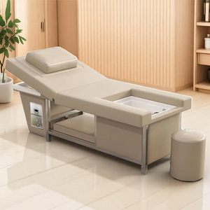 Tempat Tidur Pijat Elektrik Salon Modern untuk Terapi Fisik Thailand, Spa Kepala, dan Keramas dengan Bak Spa Kaki - Product Image 1