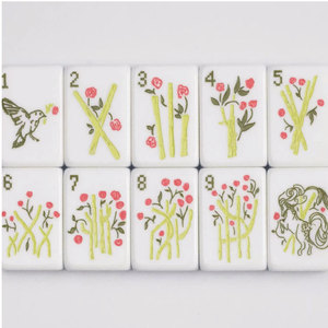 Fanjin Miss Darling Luxe 160 tuiles <span class=keywords><strong>Mahjong</strong></span> américain en mélamine acrylique, portable à 3 niveaux, moderne, durable, écologique, pour le divertissement - Product Image 5