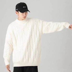 Suéter de <span class=keywords><strong>cuello</strong></span> semialto para <span class=keywords><strong>hombre</strong></span>, versión gruesa de invierno del interior japonés suelto con tejido de invierno Lazy Senior - Product Image 2