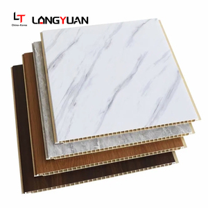 Nhà Máy Bán Hàng Trực Tiếp Giá Rẻ Giá Nội Thất Trang Trí Gỗ Hạt PVC Trần Tường Bảng Điều Chỉnh Hội Đồng Quản Trị PVC Trần Gạch - Product Image 4