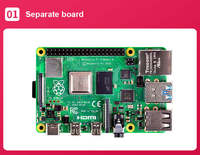 Kit de démarrage de carte de développement Raspberry Pi 4B 8GB RAM pour mini ordinateur de bureau sous Linux