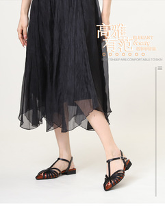 Sandalias de Verano Tejidas de Tacón Bajo Estilo <span class=keywords><strong>Romano</strong></span> para Mujer, con Punta Abierta y Correa de Hebilla, Ideales para Playa y Viajes - Product Image 6