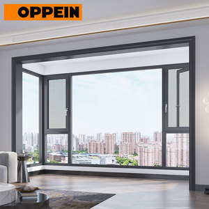 OPPEIN, gran oferta, marco de aluminio, ventana de vidrio, abierta hacia afuera con pantalla - Product Image 1