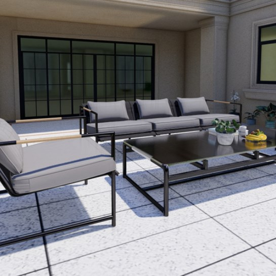 Meubles De Patio En Fonte D'aluminium Vintage Luxury Outdoor Metal Furniture Sofa Sets Set Table Chair Garden