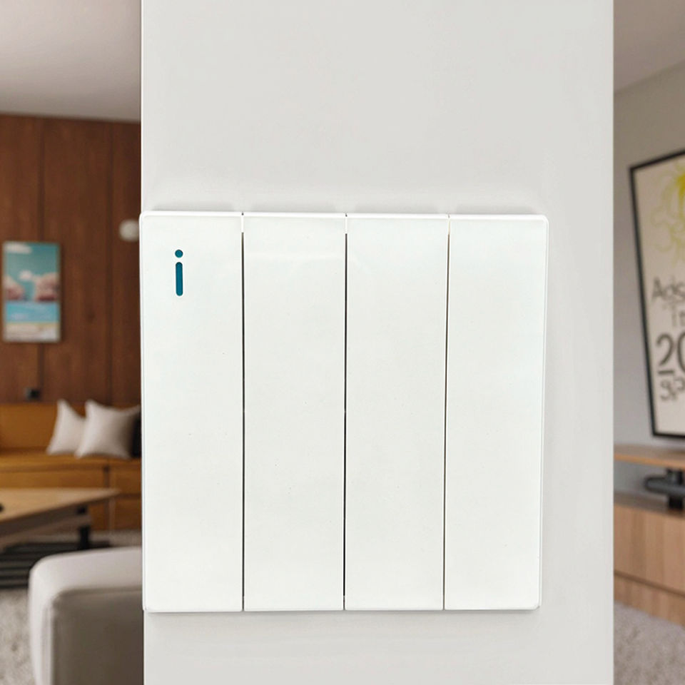 VNX 2025 New Arrival Years OEM ODM Factory 4 Gang 1 Way/2 Way Gang Led Light Wall Switches for Dubai, Saudi Arabia