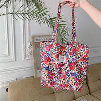 Sacs à main pour femmes de luxe, motif floral multicolore, sacs à main en toile pour femmes, sac de plage pour les vacances à la plage et les voyages