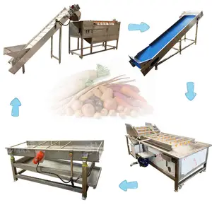 Industrie Manioc Tuber Lotus Seed Peeler Fruit and Vegetable Potato Wash and Peel Machine