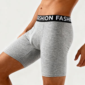 Boxers longs <span class=keywords><strong>en</strong></span> coton slim fit pour hommes, sous-vêtements de sport de créateur de mode pour hommes, sous-vêtements ajustés et profilés pour jeunes garçons - Product Image 4