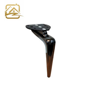 Patas de sofá modernas de metal sólido en forma de L de 15cm/18cm, color negro, patas de hierro para muebles con tornillos para sofá cama y armario. - Product Image 1