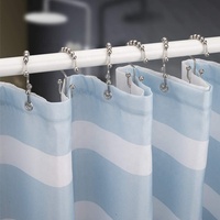 Luxe PVC métal résistant à la rouille rideau de douche crochets décoratifs anneaux salle de bain cuisine Patio bureau noël maison accessoires