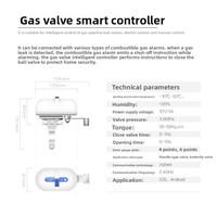 Manipulateur de vanne intelligent Tuya, électrique, eau/gaz, écran OLED, contrôle à distance WiFi, programmation, compatible application Android, hôtels, maison intelligente