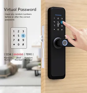 Wifi Finger abdruck TTLock Tuya Smart Türschloss mit Finger abdrücken, Codes Passwort, Smartcard und Zugangs kontrolle für mechanische Schlüssel