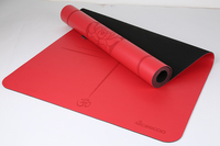 Tapis de yoga pliable en PU pour le rangement, tapis compact en caoutchouc naturel, tapis de yoga en PU à motif OEM pour projets de yoga en dortoir