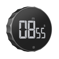Temporizador digital com botão circular cronômetro, temporizador de contagem regressiva com led para trabalho em academia e estudos, 2021