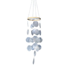 Campana <span class=keywords><strong>de</strong></span> Viento con Forma <span class=keywords><strong>de</strong></span> Luna Creciente <span class=keywords><strong>de</strong></span> Concha Natural, Pequeño Adorno Colgante para Habitaciones Infantiles, Dormitorios, Decoración <span class=keywords><strong>de</strong></span> Casa <span class=keywords><strong>de</strong></span> Huéspedes, Estilo Mediterráneo - Product Image 5