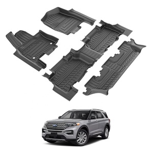 Accesorios de <span class=keywords><strong>Interior</strong></span> de coche TXR 5D alfombrillas de suelo con alfombrilla de maletero trasero Material de TPE de mano izquierda para <span class=keywords><strong>FORD</strong></span> <span class=keywords><strong>EXPLORER</strong></span> <span class=keywords><strong>2020</strong></span>-2023 - Product Image 2