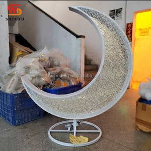 Arco de Luna LED Romántico Personalizado de Fábrica, Soporte Grande para Fondo de Luna Creciente para Alquiler de Artículos para Eventos y Fiestas de Boda - Product Image 6