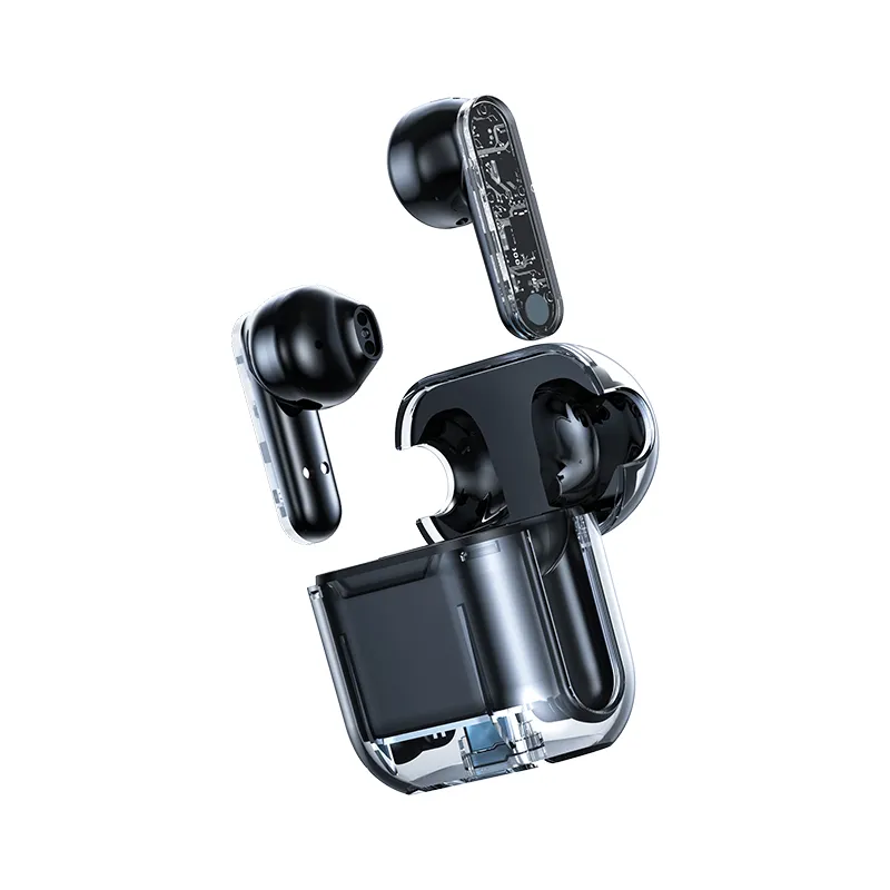 Bestseller Tm10 Draadloze Bt Oortelefoons Nieuwe Transparante Case Kleurrijke Vierkleuren Stereo Mini Hifi Stereo Sport Oordopjes Met Microfoon