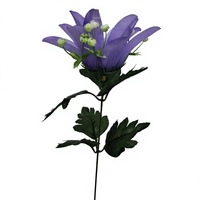F0005/10:  Bunga Dahlia Buatan Berkualitas Tinggi dengan 10 Kepala, Tinggi 20 Inci, Bunga Palsu untuk Dekorasi Pernikahan, Hotel, dan Rumah