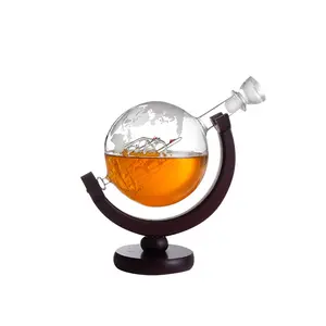 AIHPO Bar Acessórios Whiskey Decanter Set 850ml 28oz Licor Whisky Tequila Garrafa Decanter Globo De Vidro Gravado