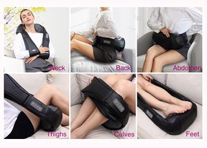 Pemijat Punggung Shiatsu, Pemijat Bahu Elektrik dengan Panas, Bantal Pijat untuk Leher, Punggung, Bahu - Product Image 6