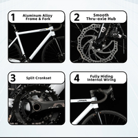 Vélo de route JAVA WAHOO à vendre 14 vitesses L-TWOO R2 frein à disque en alliage d'aluminium 700C vélo vélo de route