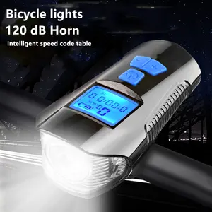 Rechargeable Bike Accessories Lamp Rainproof Waterproof Bicicleta luces Set luz de Bicycle Light With Speedometer & Odometer
