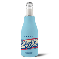 Manchon isotherme personnalisé pour bouteille de bière avec fermeture éclair, en néoprène, portable et pliable pour bouteille de bière