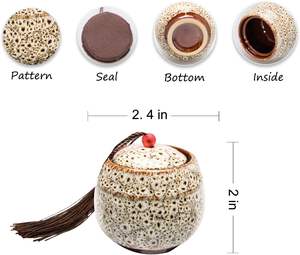 Mini Urne in Ceramica per Ceneri di Animali Domestici, Decorative Commemorative, Ricordi di Cremazione, per Funerali Personali - Product Image 3