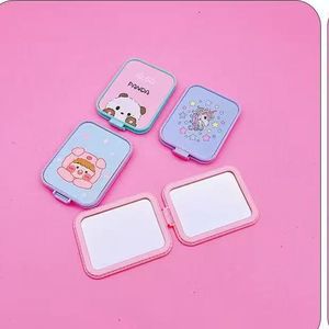 Cute Heart Shaped Portable Makeup <b>Mirror</b> Mini Folding <b>Mirror</b> For Women And Girls With Cartoon Design - Product Image 2