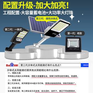 ไฟถนน LED พลังงานแสงอาทิตย์ พร้อมแผงโมโนคริสตัลไลน์ อายุการใช้งาน 50000 ชั่วโมง กันน้ำระดับ IP65 ติดตั้งบนผนัง สำหรับใช้ภายนอกอาคาร - Product Image 3