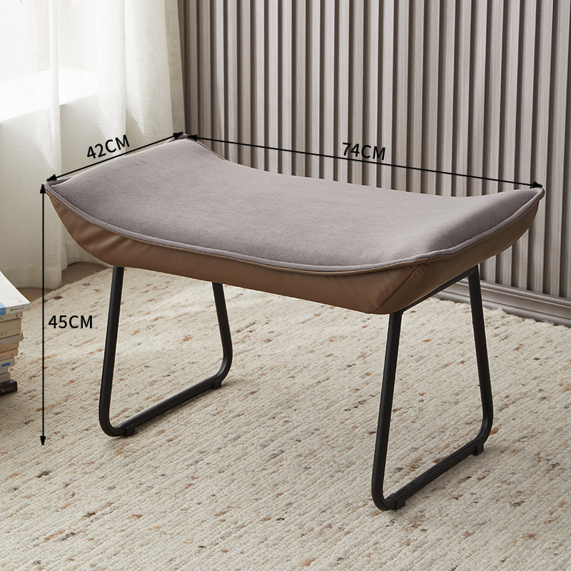 Lamb velvet gray technology cloth brown-black leg