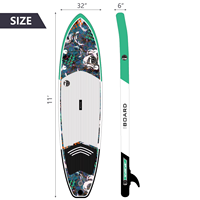 Planche de surf gonflable unisexe de 11 pouces, nouveau modèle, planche de surf souple en PVC/EVA, fabriquée en Chine