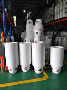 Pot de fleurs en plastique PP blanc grand format avec motif imprimé, pot de jardin durable, pot à bonsaï, conteneur pour plantes, taille A250 - Product Image 6