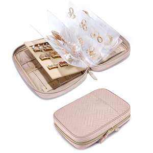 Estuche Organizador de Joyas de Viaje, Libro de Almacenamiento de Joyas, Carpeta para Anillos, Bolsas para Joyas, Estuche Transparente con Cremallera para Collares - Product Image 1