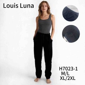HDJ Women's Harem Pants Classic Black Full Length Loose Fit <b>Drawstring</b> Waist Terry Fabric Casual Sportswear Autumn Wear - Product Image 4
