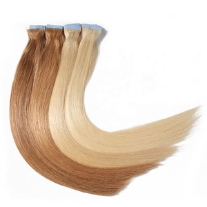 Extensions de cheveux humains Amygirl en gros, qualité supérieure, vierges, brésiliennes, à bandes adhésives, double épaisseur, lisses et soyeuses, couleur brun foncé - Product Image 3
